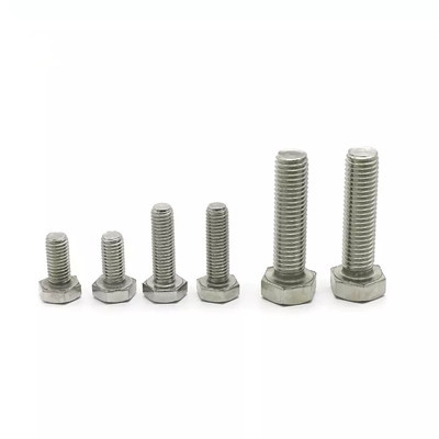 تجهيزات أنابيب الصلب الصناعية عالية القوة والشد ASTM A307 Bolt HDG مطلي بالزنك